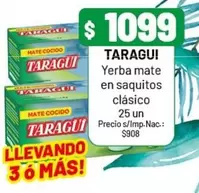 Taraguí - Yerba mate en saquitos clásico