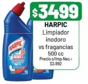 Harpic - Limpiador inodoro vs fragancias