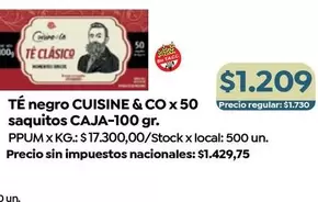 Negro - TÉ negro x 50
