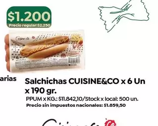 X$ - Salchichas x 6 Un