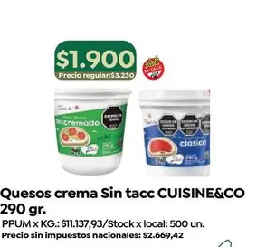 X$ - Quesos crema Sin tacc