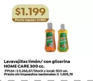 X$ - Lavavajillas limón/ con glicerina