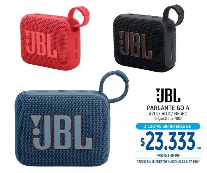 JBL - PARLANTE GO 4