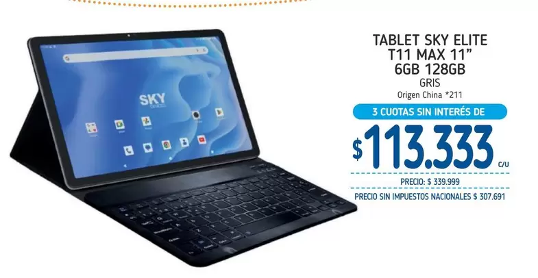 Elite - ELITE T11 MAX 11" 6GB 128GB