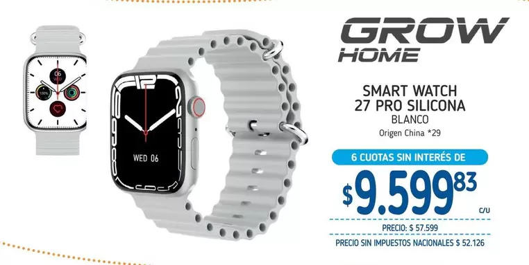 Pro - SMART WATCH 27 PRO SILICONA BLANCO