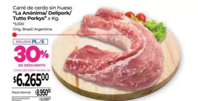 La Anónima - Carré de cerdo sin hueso