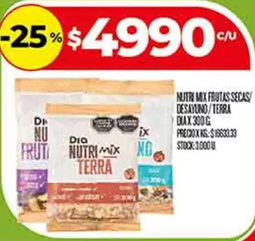Terra - NUTRI MIX FRUTAS SECAS/ DESAYUNO/TERRA