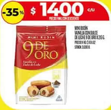 9 de oro - MINI BUDIN