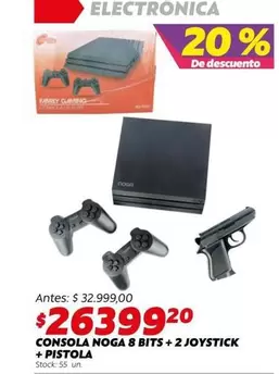 Noga - CONSOLA NOGA 8 BITS +2 JOYSTICK + PISTOLA