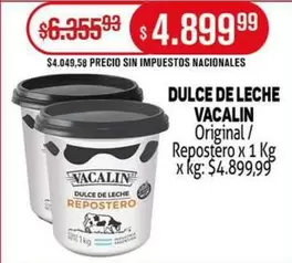 Vacalin - DULCE DE LECHE