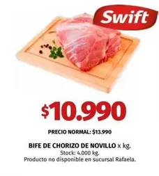 Swift - BIFE DE CHORIZO DE NOVILLO x kg