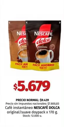 Nescafé - Café instantáneo DOLCA