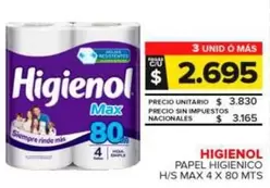 Higienol - Papel Higienico H/S Max