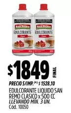 San Remo - EDULCORANTE LIQUIDO CLASICO