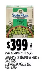 Doña Pupa - ARVEJAS BRIK X 340 GRS