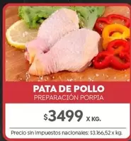 X$ - PATA DE POLLO