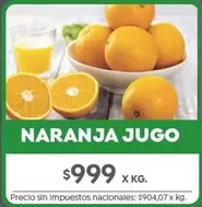 X$ - NARANJA JUGO