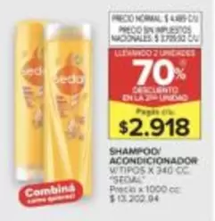Sedal - SHAMPOO/ACONDICIONADOR