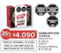 Paty - HAMBURGUESA CLÁSICA