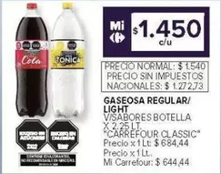 X$ - GASEOSA REGULAR/ LIGHT