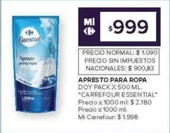 X$ - APRESTO PARA ROPA
