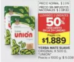 Unión - YERBA MATE SUAVE