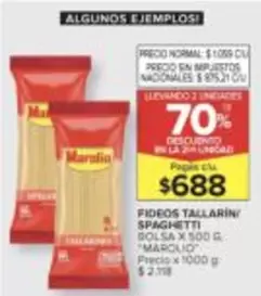 Marolio - FIDEOS TALLARIN SPAGHETTI