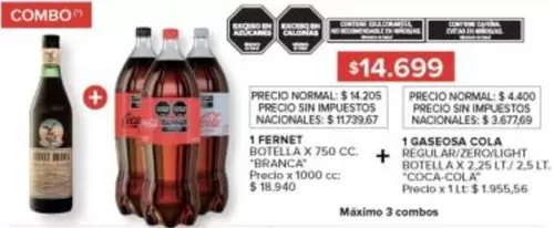 Coca cola - FERNET + GASEOSA COLA