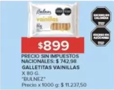 X$ - GALLETITAS VAINILLAS