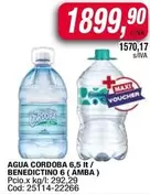 Córdoba - AGUA CORDOBA 6,5 lt / BENEDICTINO 6