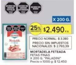 Paladini - MORTADELA FETEADA