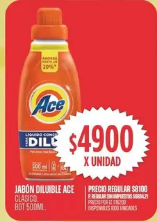 Ace - JABÓN DILUIBLE