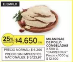 Carrefour - MILANESAS DE POLLO CONGELADAS