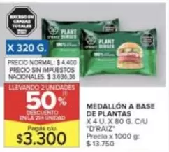 X$ - MEDALLÓN A BASE DE PLANTAS