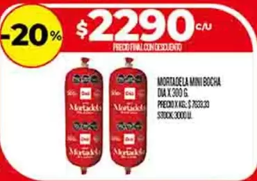 Dia - MORTADELA MINI BOCHA