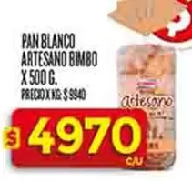Bimbo - PAN BLANCO ARTESANO X 500 G.