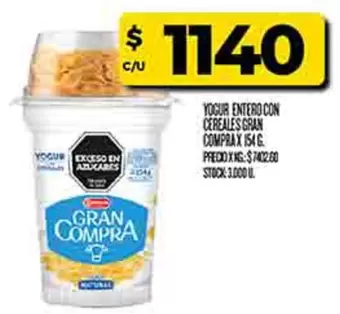 Gran Compra - YOGUR ENTERO CON CEREALES