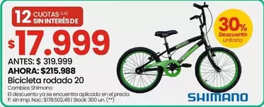 Bicicleta rodado 20