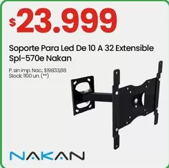 Nakan - Soporte Para Led De 10 A 32 Extensible Spl-570e
