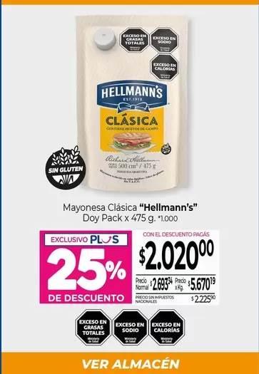 Hellmann's - Mayonesa Clásica