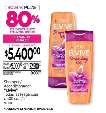 Elvive - Shampoo/ Acondicionador