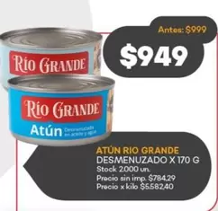Rio - ATÚN DESMENUZADO X 170 G