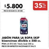 Skip - JABÓN PARA LA ROPA bioenzimas diluible