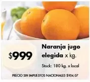 X$ - Naranja jugo