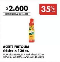 X$ - ACEITE FRITOLIM