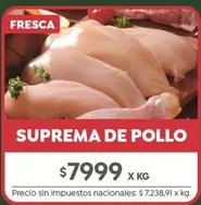 X$ - SUPREMA DE POLLO