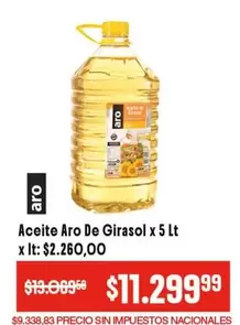 Aro - Aceite De Girasol x 5 Lt