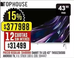 SMART TV LED 43" TH5523US66