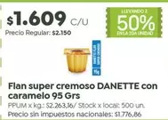 Danette - Flan super cremoso con caramelo