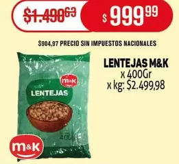 M&K - LENTEJAS